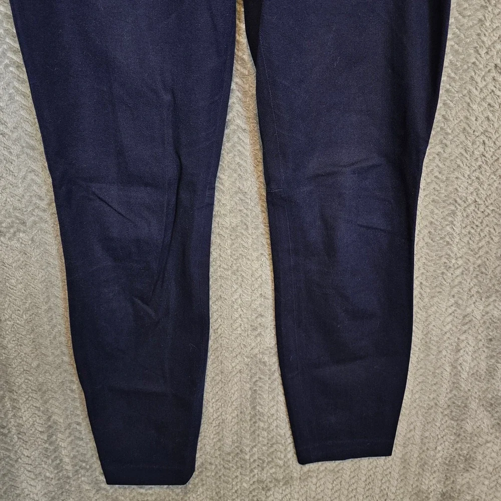 J.Crew Minnie Navy Blue Side Zip Slim Stretch Cotton Pants 6T Tall‎ 1532